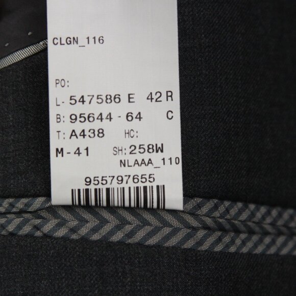 42R Michael Kors Mens‎ Sportcoat Blazer Jacket Wool Blend grey E04539 - Picture 8 of 9